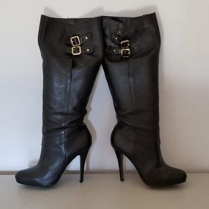 Steve Madden Tall Leather Stiletto Heal Boots